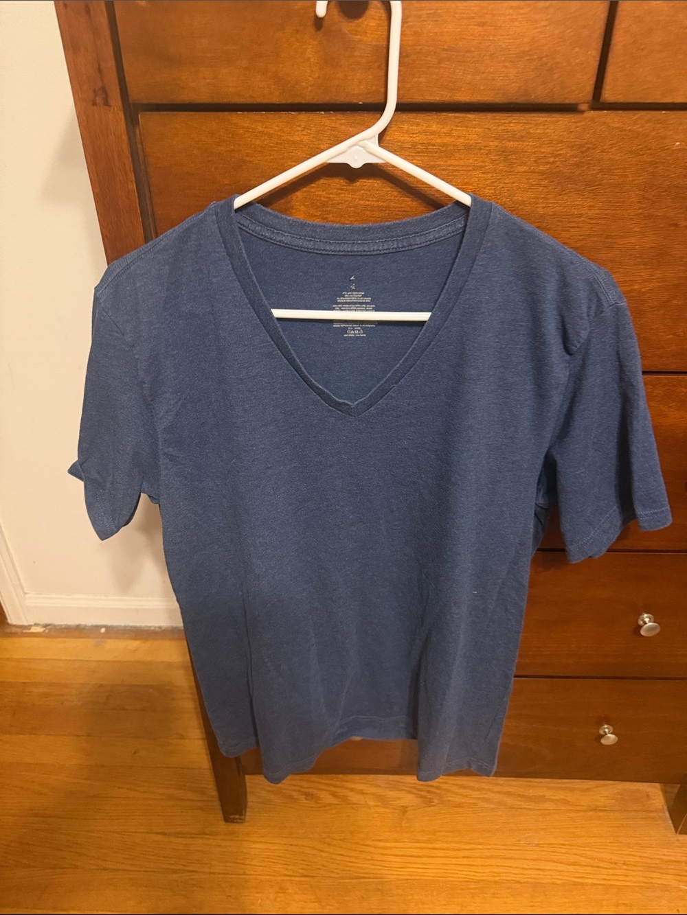 Express Men's V-Neck Short Sleeve T-Shirt - Heather Navy